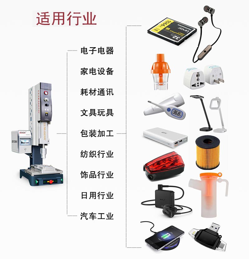 超聲波塑料焊接機適用行業范圍